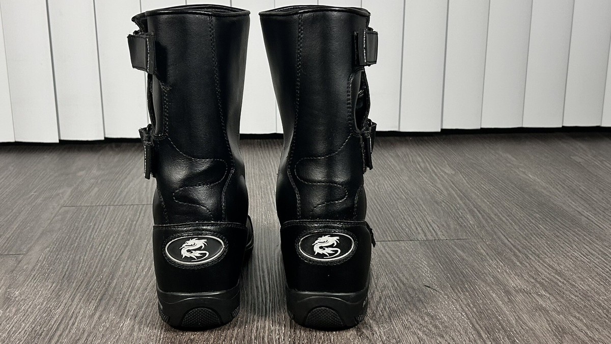 Arlen Ness Black Madif Motorcycle Racing Boots Size 42/9-9.5