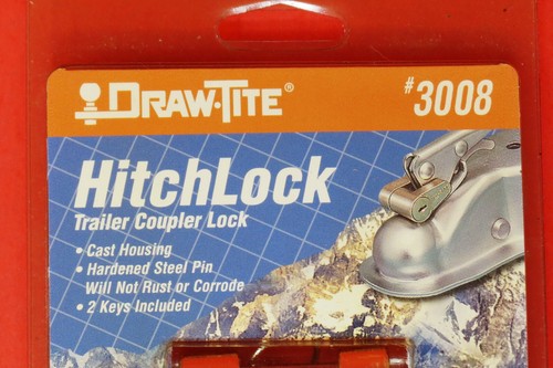 Set of 2 Draw Tite Trailer Coupler Hitch Locks 1/4" Pin 3/4" Span 2 Keys NOS - Bild 3 von 6
