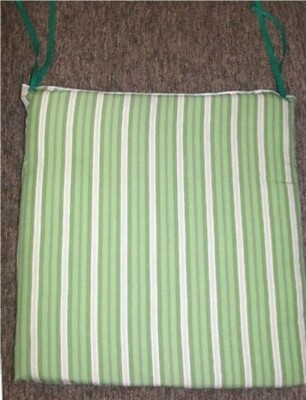 Outdoor Patio Seat Pad Spicy Lime Stripe 23 x 22 x **NEW