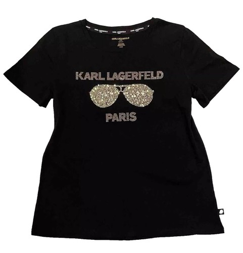 KARL LAGERFELD - KARL プロフィール ブークレTシャツ 半袖 KARL LAGERFELD PROFILE LOGO T SHIRT-BLACK. | eBay