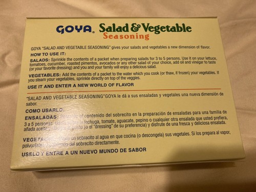 Goya - Salad & Vegetable Seasoning - 1.41 oz. - Picture 2 of 3