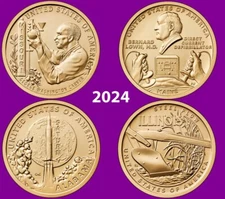 2024 American Innovation P, Year Set of 4 Uncirc Dollar Coins from Philadelphia 