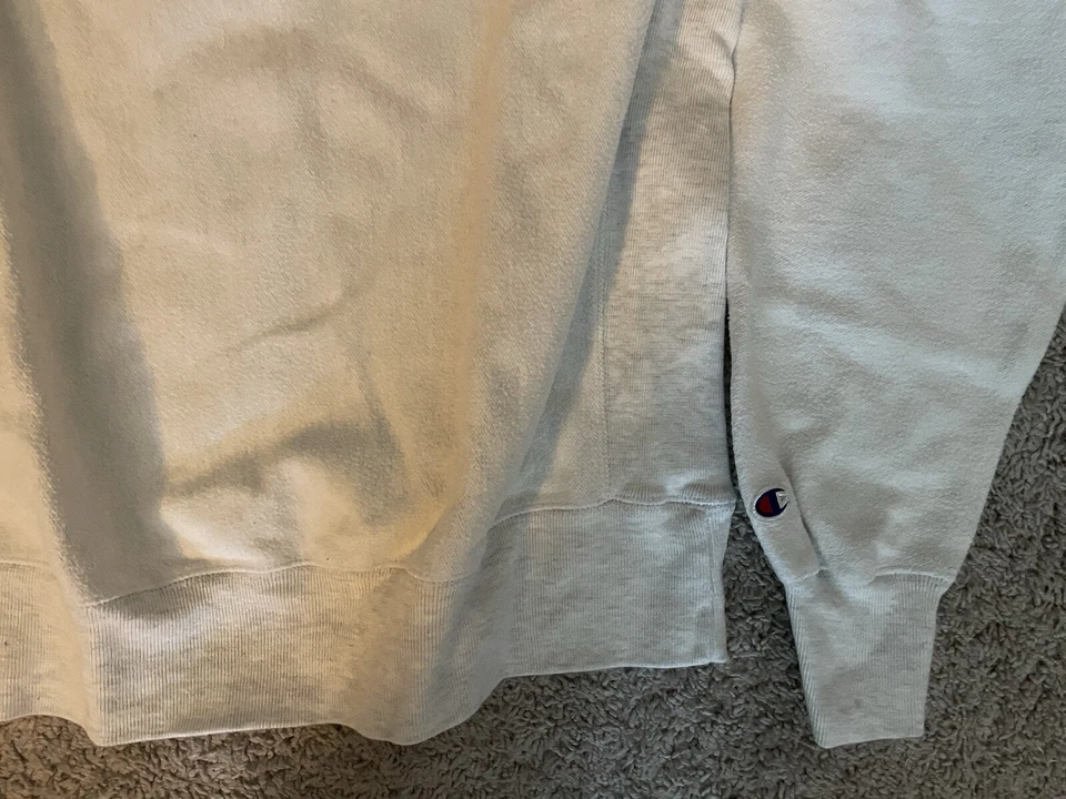 Champion Sudadera Tejido Inverso Inside Out Cuello Redondo Gris Plateado Para Hombre’s XL Foto 4 de 4