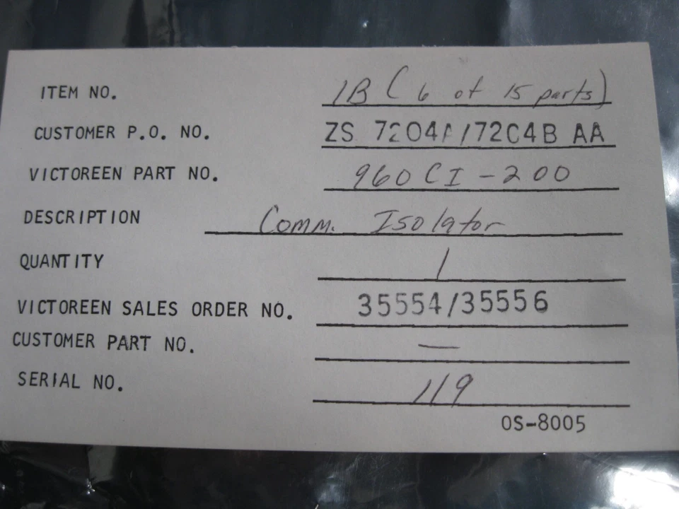 Victoreen Circuit Board 960CI-200 NEW - Image 3 of 3