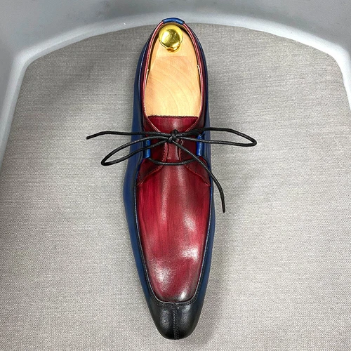Herren Anzugschuhe Echtleder Herren Business Schuhe Büro Schnürschuhe Oxford - Bild 11 von 19