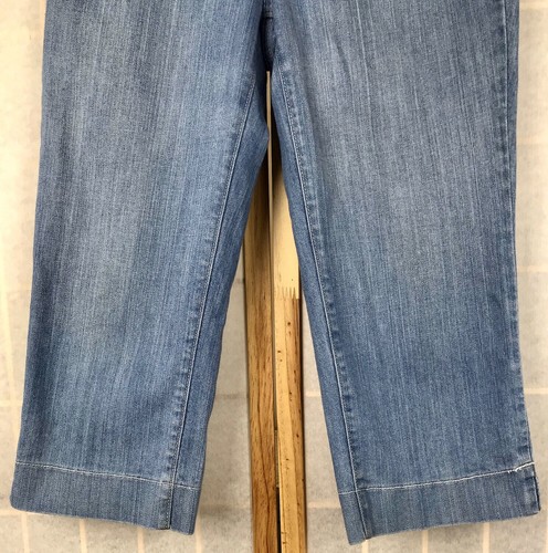 Not Your Daughters Jeans Premium Denim Lightwash Cropped Button Flap Pockets 4 - Picture 3 of 8