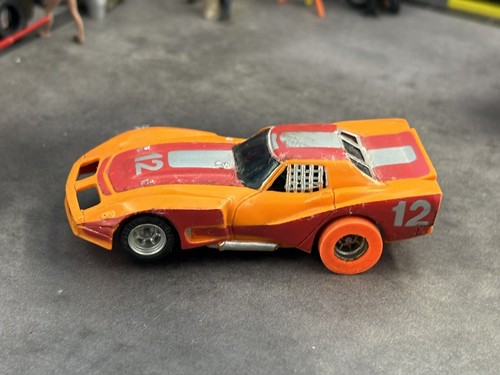 Aurora Afx Magna Traction Greenwood Corvette GT Orange #12 Tested & Runs - Picture 4 of 13