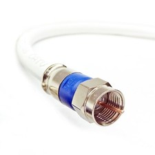 100ft PERFECT VISION SOLID COPPER 3GHZ WHITE COAXIAL RG6 DIRECTV APPROVED CABLE