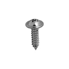 Tapping Screw #8 x 5/8" Phillips Washer Head, Chrome Finish (Qty: 100)