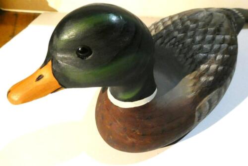 Vintage D&J Fuller 1988 Carved & Painted Duck Mallard Wooden Decoy-Signed #1793 - Picture 1 of 5