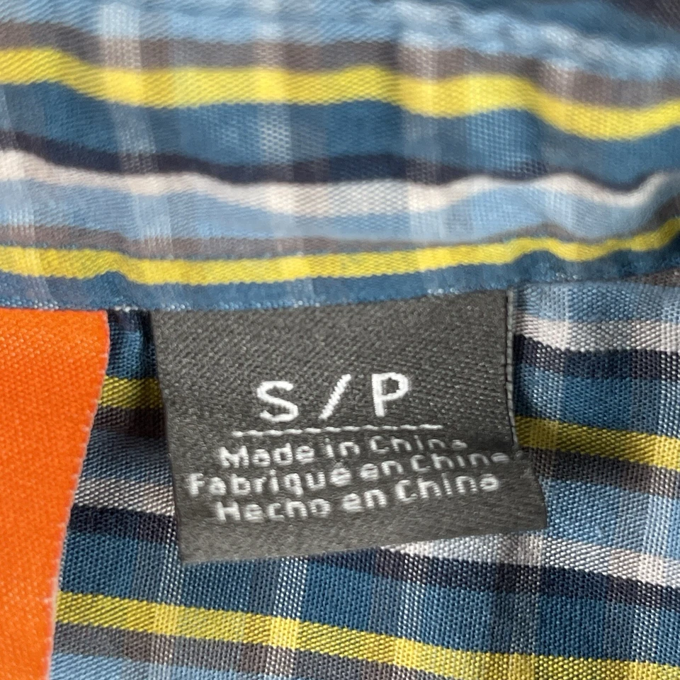 Merrell Shirt Mens Small Blue Plaid Outdoors Cabin Gorpcore Hiking Workwear Camp - Image 3 of 4