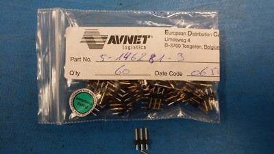 (10 PCS) 5-146281-3 TYCO Conn Unshrouded Header HDR 3 POS 2.54mm Solder ST TH