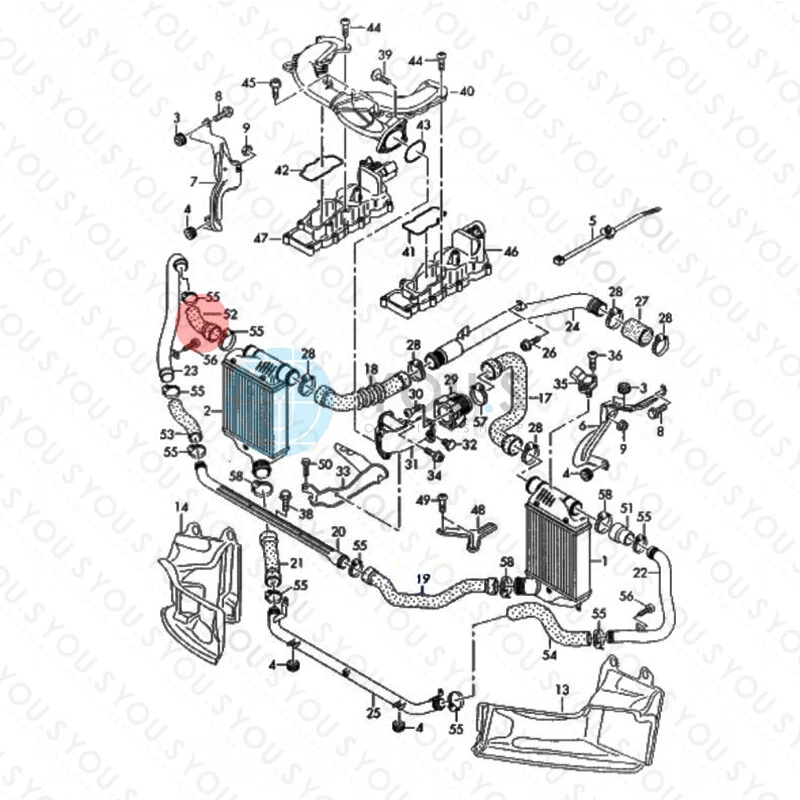 For Audi A6 Allroad 4F C6 2.7 3.0 Tdi Turbo Air Intake Hose ビキニ 水着レディース