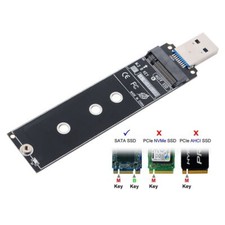 NFHK NGFF M2 B/M-key SSD to USB 3.0 External PCBA Conveter Adapter Card Case