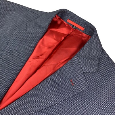 SuitSupply Men's Vitale Barberis Canonico 100% Wool 2-Button Blazer Blue   42L