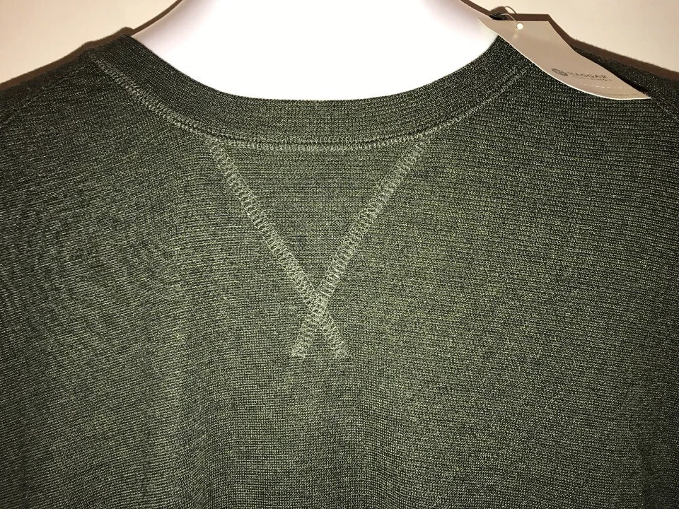 HAGGAR Men's Textured End-On-End Long Sleeve Tee Shirt "VINE HEATHER"Size XL NWT - Image 3 of 4