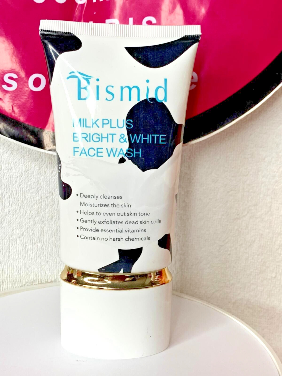 Nettoyant visage Bismid Milk Plus 180ml pour illuminer votre routine du matin