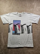 Vintage 90s Opus In Sea Nature Wrap Around Print T-shirt Oneita Size Medium