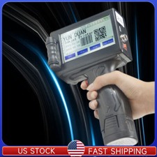 4.3" Touch Handheld Inkjet Printer Print Logo Date Text QR Barcode from USB