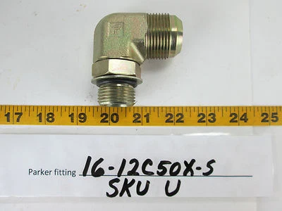 Parker Hannifin Hydraulic Fitting Connector 16-12 C50X-S Straight Thread Elbow S