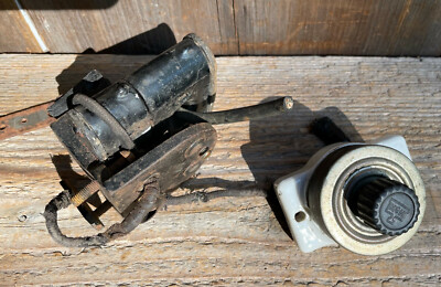 Vintage Sewing Machine Power Terminal Receptacle Plug Block & Light Switch