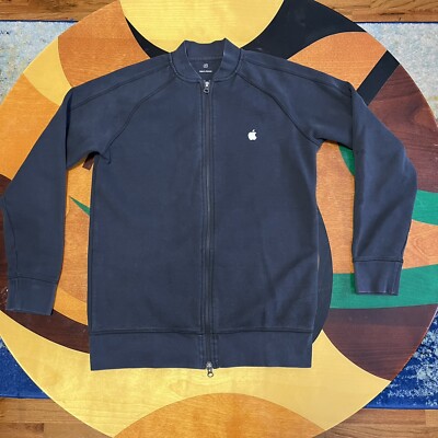 Apple - ふく Apple Jacket Store Employee Uniform Full Zip Up Embroidered Blk