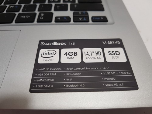 MediaCom SmartBook 145 - Intel Celeron N3350 - 4GB RAM - 32GB SSD - Foto 3 di 12