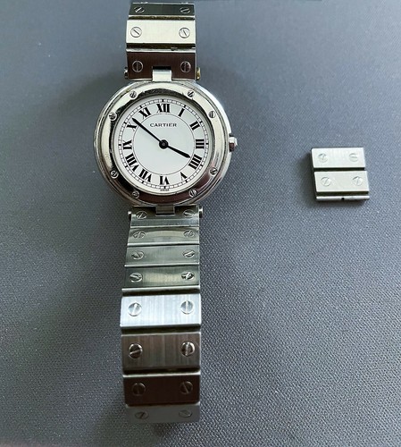 Cartier Santos Ronde Acciaio Orologio al Quarzo Donna | eBay