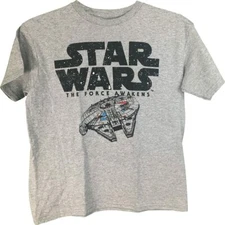 Star Wars The Force Awakens Millennium Falcon Boy's Distressed T-Shirt