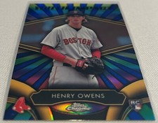 2016 Topps Chrome Baseball Henry Owens Boston Red Sox Youth Impact Rookie #YI-9