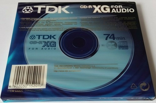 TDK CD-RXG 74 Digital Audio Music CD-R Blank Recordable Disc 74 MINS NEW - Picture 6 of 8