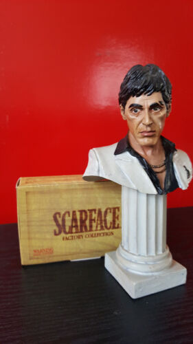 Scarface rare Tony Montana 6ft mini-buste Mezco année 2005 excellent état - Afbeelding 1 van 4