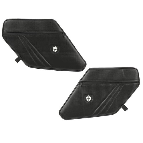 Pro Armor P141Y326BL Front Traditional Half Door Bag Knee Pads with Storage Blac - Picture 2 of 2