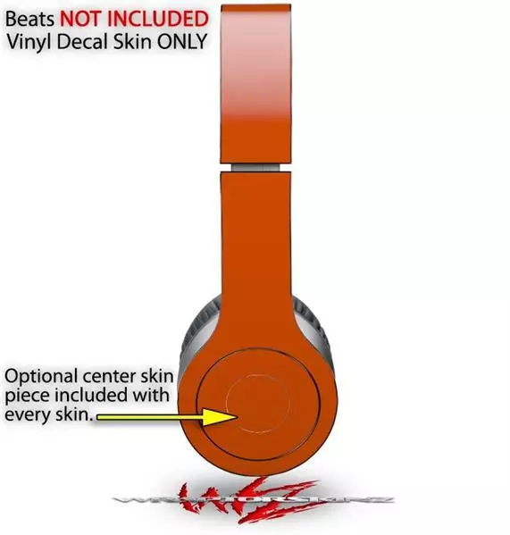 Recubrimiento para Auriculares Beats Solo HD Colección Sólidos Naranja Quemado por WraptorSkinz Foto 3 de 4