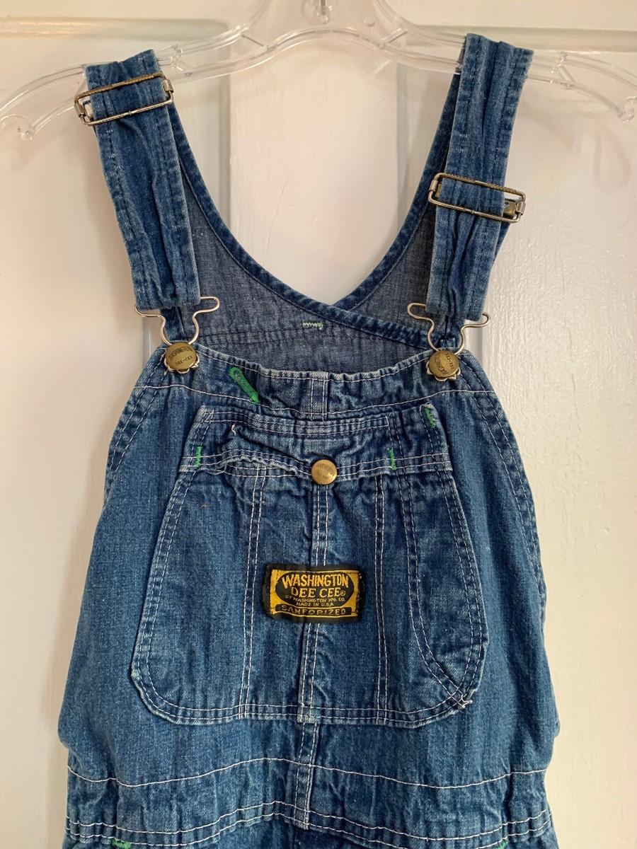 VINTAGE WASHINGTON DEE CEE DENIM BIB OVERALLS! SANFORIZED