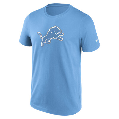 NFL T-Shirt Detroit Lions Graphic Primary Logo Football Shirt hellblau