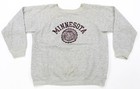 Rare Vintage Champion Minnesota Gophers Crest Crewneck Sweatshirt 90s Gray Sz L