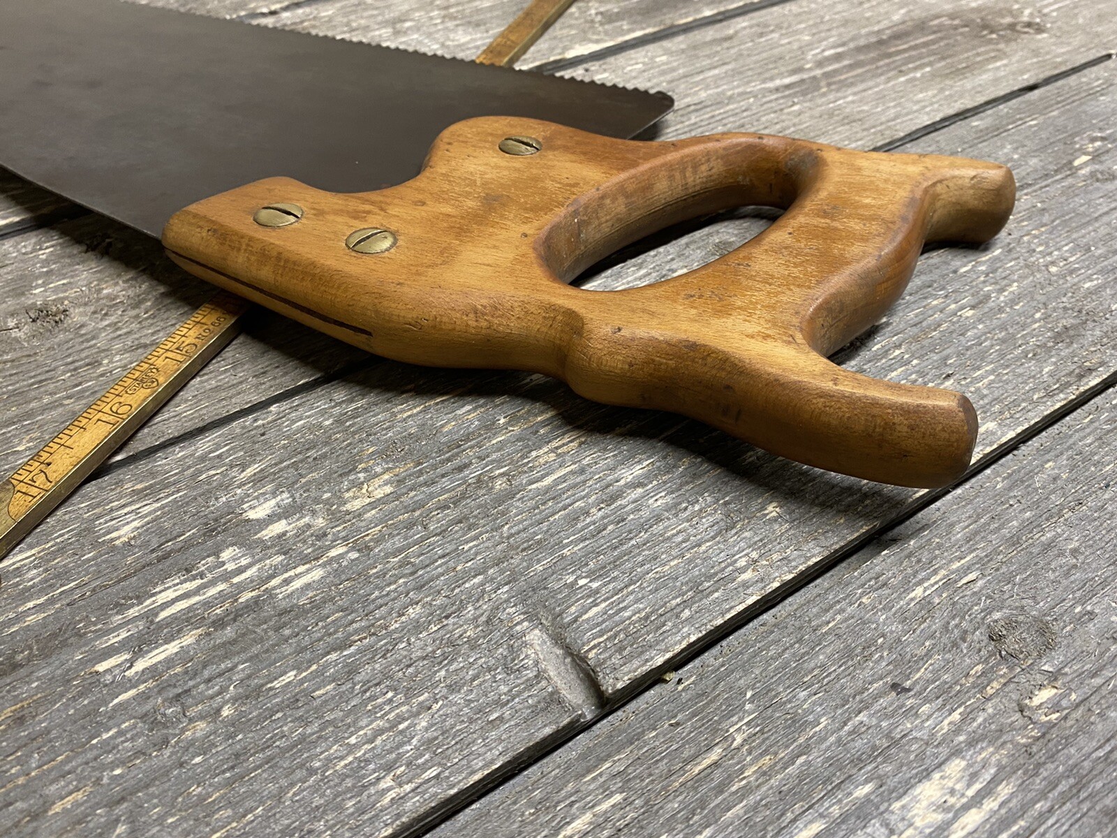 Vintage Gem City Cross Cut Handsaw With Etching 7 PPI 26” Sway Back eBay