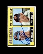 Dick Bosman Signed 1967 Topps Rookie Stars Washington Senators Autograph