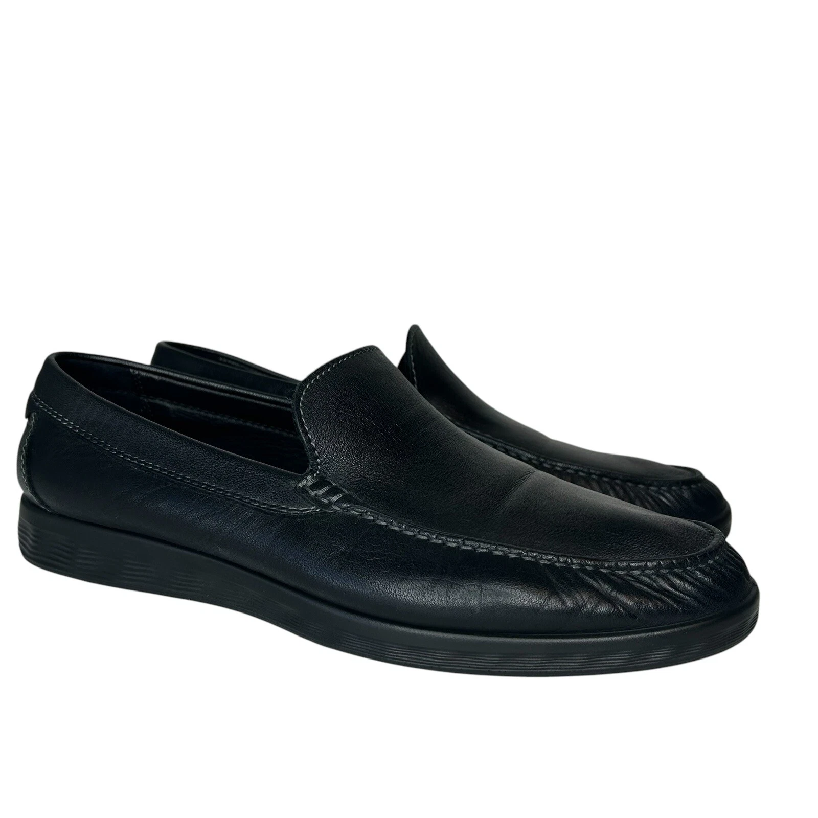 Scarpe mocassini da guida classici ECCO uomo EU 45 US 11 11.5 S Lite Moc in pelle nera