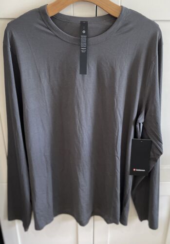 LULULEMON LARGE The Fundamental Long Sleeve T Shirt Top Anchor Gray NEW NWT - Picture 1 of 4