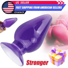 Suction Cup Dildo Sex Toys Anal Butt Plug Cock Women Men Ribbed Thick Dong NEW