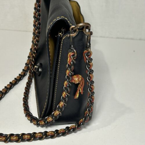 Coach 1941 DINKY CROSSBODY CLUTCH handschuhgegerbtes Leder schwarz Drehverschluss - Bild 12 von 15