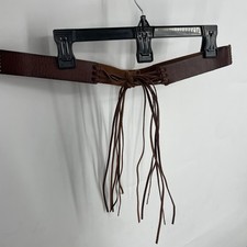 Vintage Y2K Old Navy Leather Tie Belt Lace Fr...