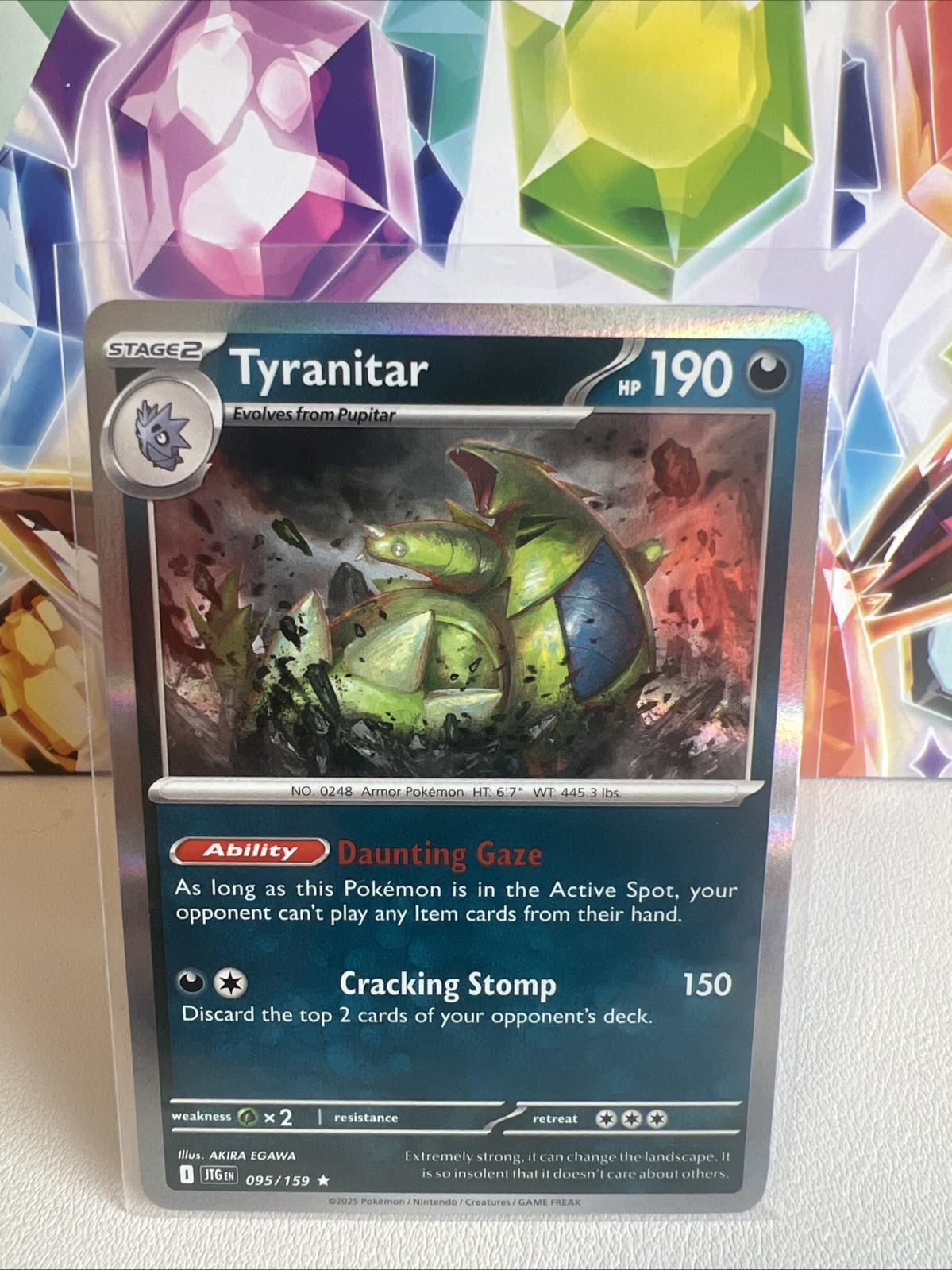 Pokemon TCG 2025 - Tyranitar Holo Rare 095/159 - Journey Together - NM!