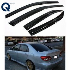 Jdm Wavy 3d Style Smoked Window Visor Vent Shade For Toyota Corolla 2003-2008