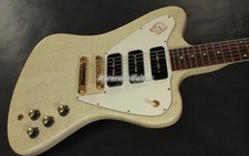 TV White Mahogany Body Firebird Electric Guitar Black P90 Pickups Gold Hardware