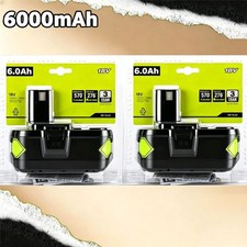2PACK For RYOBI 18V 6.0Ah P108 High Capacity Battery 18Volt Lithium-Ion One Plus