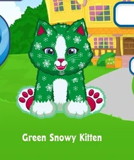 Webkinz Classic Green Snowy Kitten Adoption Code Only Messaged