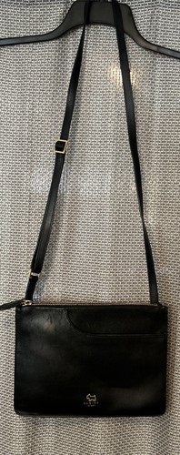 RADLEY LONDON BLACK LEATHER SMALL FLAT CROSSBODY BAG - Picture 4 of 8